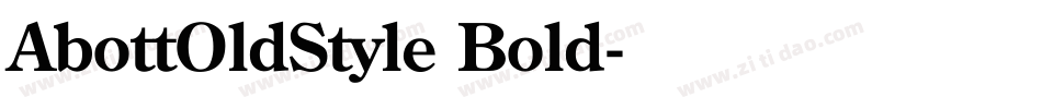 AbottOldStyle Bold字体转换
